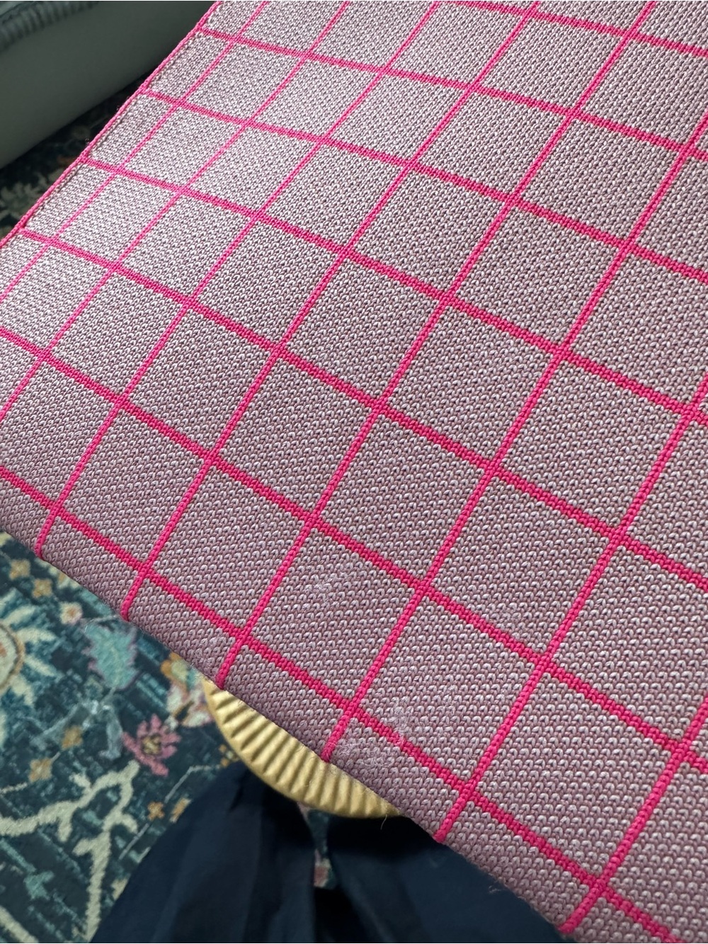 Rothy’s Signature The Wristlet Clutch Pouch in Pink Windowpane Retired Color - Picture 3 of 7